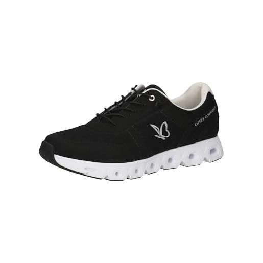 CAPRICE sneaker da donna bassi con lacci vegani, nero (black comb), 40 eu