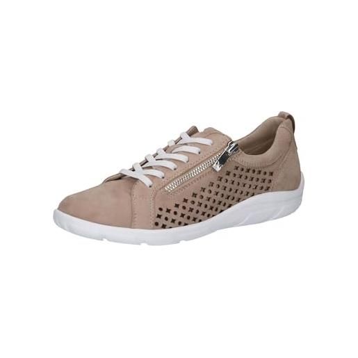 CAPRICE sneaker da donna bassi con traforo a taglio basso, beige (sand suede), 38 eu