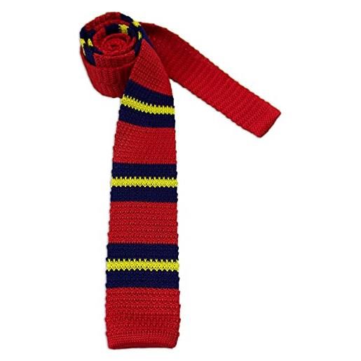 The Regimental Shop royal artillery - cravatta in seta lavorata a maglia stable belt, rosso/blu/giallo, taglia unica