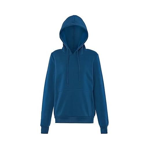 Mymo athlsr maglione moda donna poliestere turchese scuro taglia l felpa con cappuccio