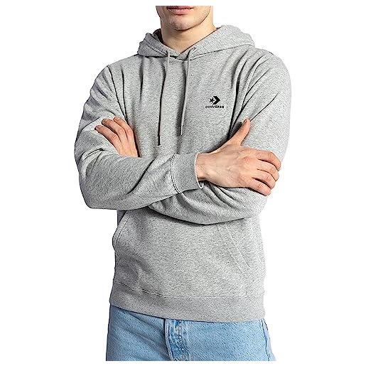 Converse felpa con cappuccio go-to embroidered star chevron grigia taglia xl codice 10023874-a02