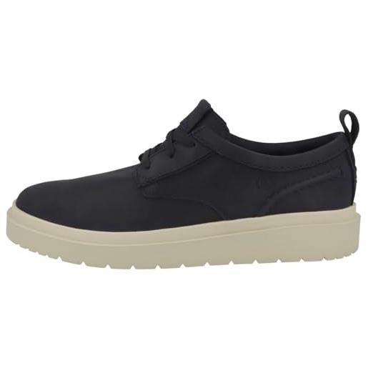 Clarks polden lace, scarpe stringate uomo, navy leather, 41.5 eu