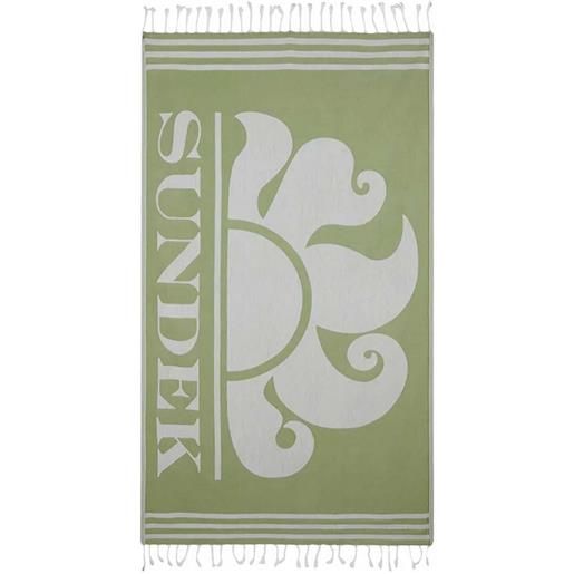 SUNDEK telo mare con frange e logo