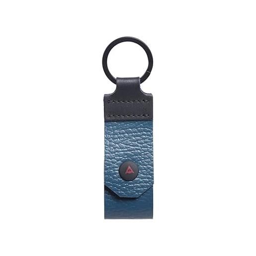 Dainese - pin leather keyring, portachiavi in pelle, made in italy, unisex, blu petrolio, n