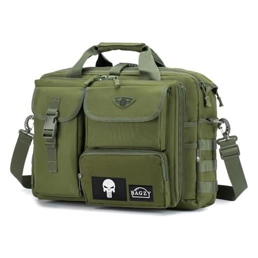 BAGZY borsa porta pc 14/15.6/17.3 pollici ventiquattrore per pc portatili borsello tattico militare molle borsa 24 ore oxford borse valigetta uomo borsa cartella portadocumenti da ufficio