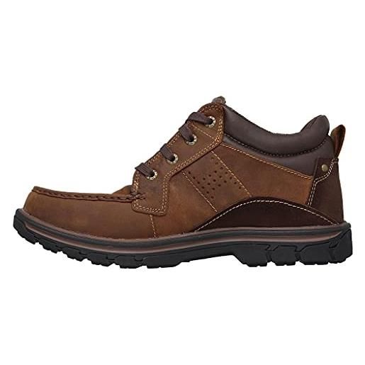 Skechers segment-melego 64522, derby uomo, marrone scuro, 46 eu