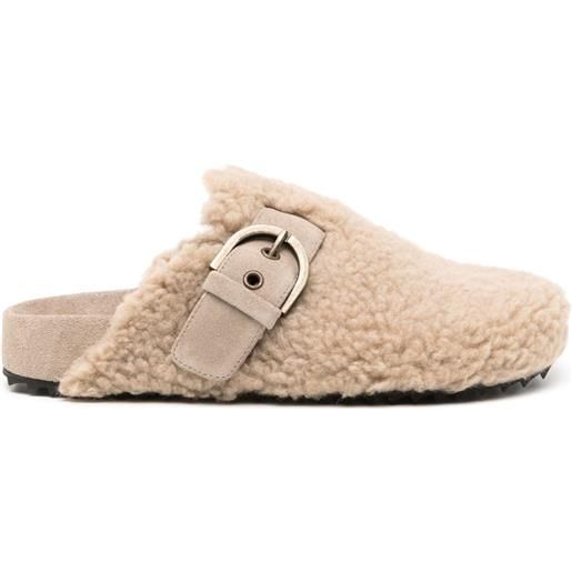 James Perse clogs con shearling - toni neutri