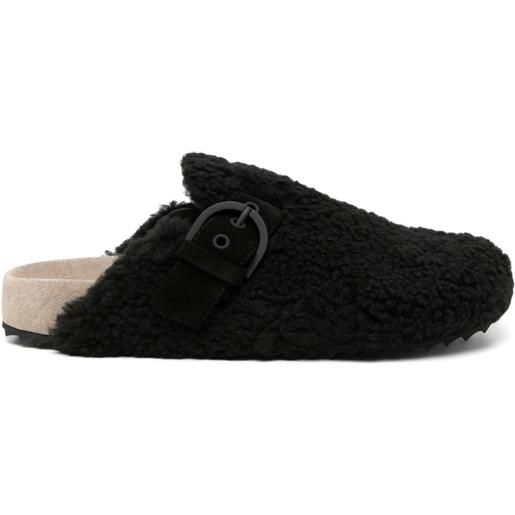 James Perse clogs con shearling - nero