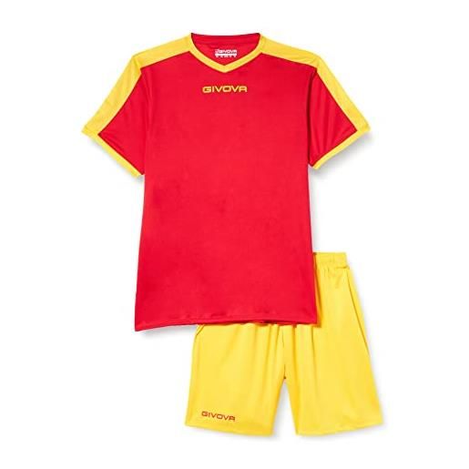 Givova kitc59, kit revolution unisex - adulto, rosso/giallo, m