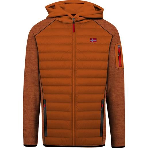 Scuola nautica italiana - felpa ibrida imbottita uomo 849307 rust