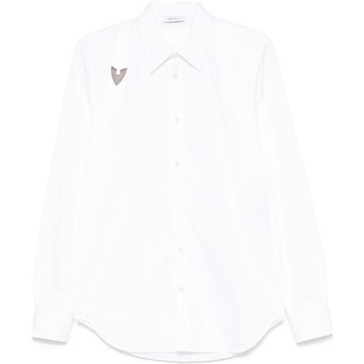 Alexander McQueen camicia in popeline con fibbia - bianco