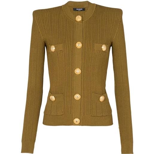 Balmain abito con bottoni - oro