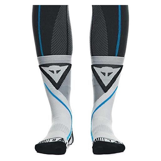 Dainese dry mid socks, calze medie moto, per uomo e donna, nero/blu, 3638