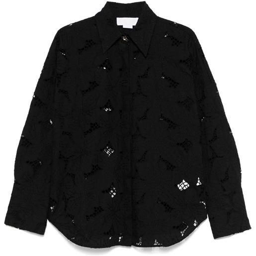 Genny camicia con ricamo - nero