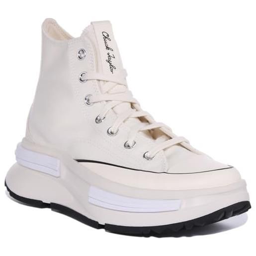 Converse run star legacy cx, sneaker uomo, egret black white, 39 eu