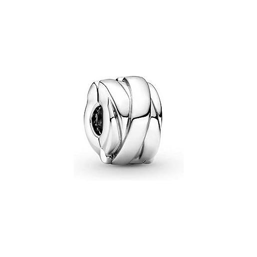 PANDORA passions clip in argento sterling con fiocco