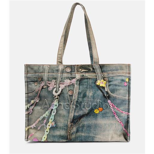 Acne Studios shopper large in canvas con stampa
