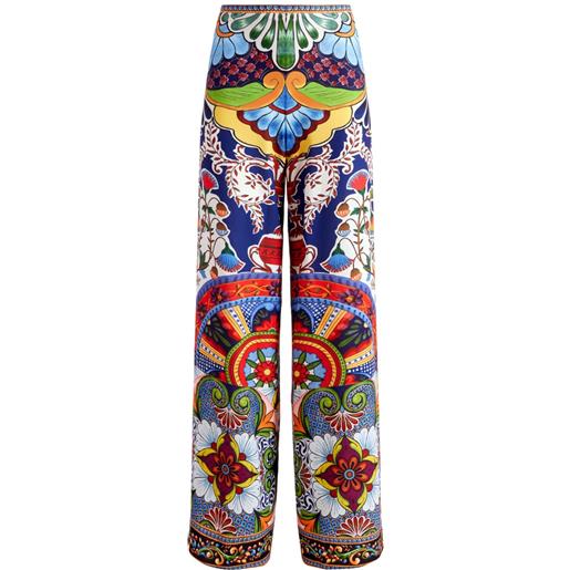 alice + olivia pantaloni athena - blu