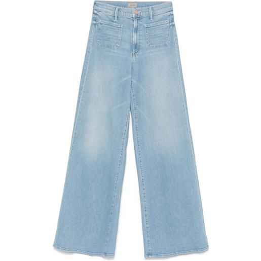 MOTHER jeans undercover sneak con tasca applicata - blu