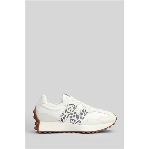 New Balance sneakers 327 in camoscio e tessuto bianco