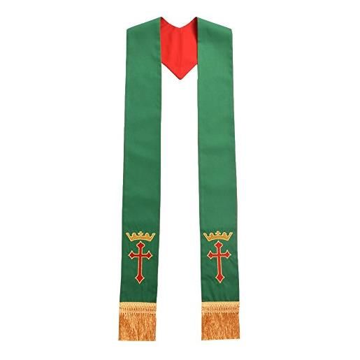 BLESSUME chiesa clero pastore reversibile stola (multicolore 1)