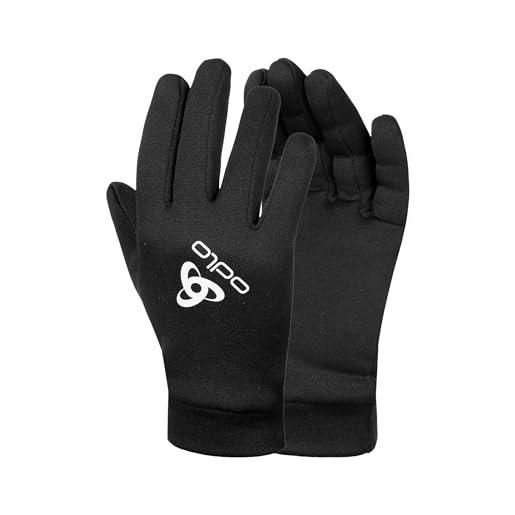Odlo unisex guanti stretchfleece liner, black, s