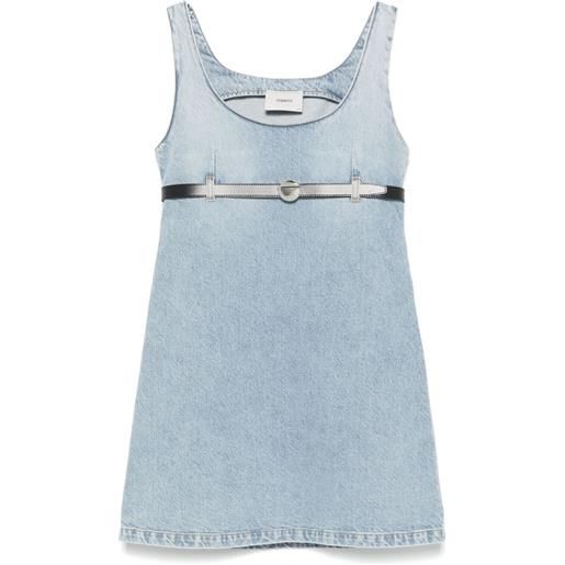 Coperni abito corto denim con cintura - blu
