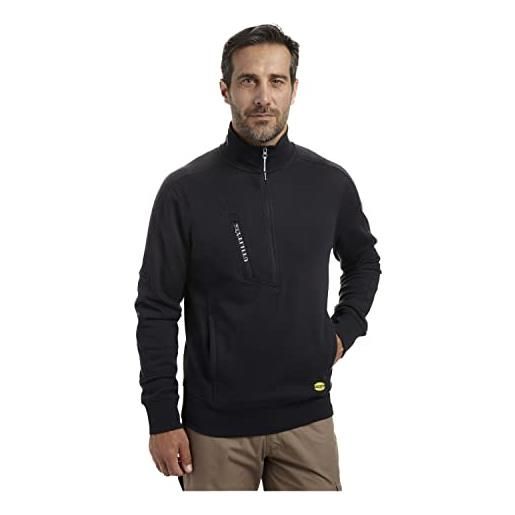 Siry Work felpa da lavoro in cotone mezza zip per uomo morbida e calda diadora utility sweatshirt hz litework grigia (eu 3xl)