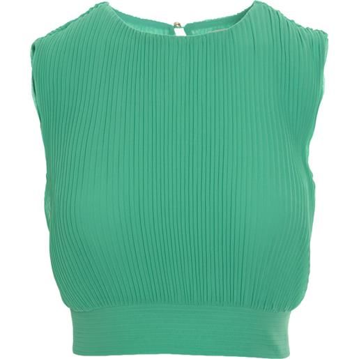 LIU.JO top primavera/estate poliestere verde 38