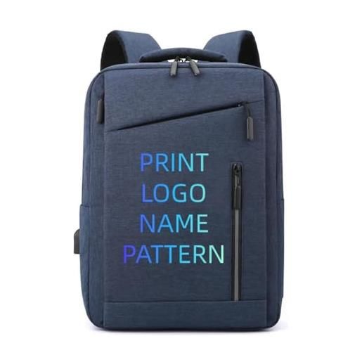 Generic zaino personalizzato stampa personalizzata con il tuo logo, foto, nome o motivo zaino scolastico casual per ragazzi e ragazze zaino da viaggio color2,41cm*14cm*30cm
