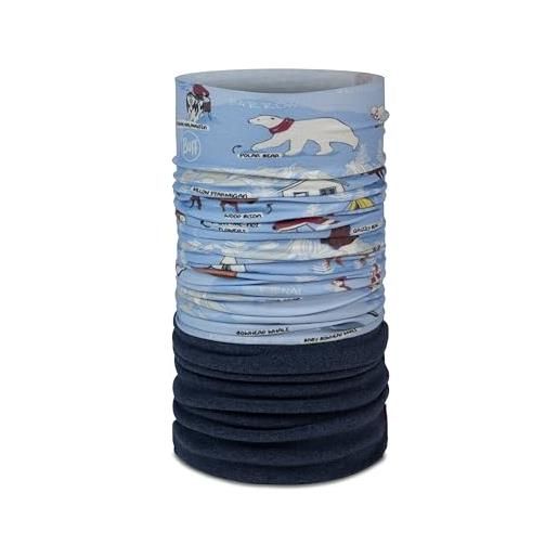 Buff polar sciarpa multifunzionale scaldacollo bambino ragazza, multifunzionale, caldo, fodera, confortevole, morbido, taglia unica, nero