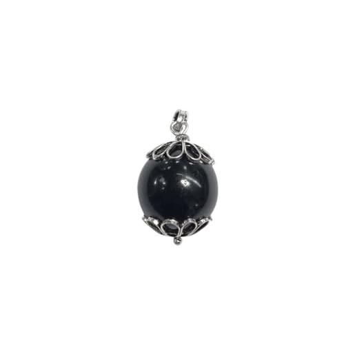 Bracciale Sardo In Argento Su Coccu - Unisex, Gioiello Portafortuna Con Sfera 8mm, Artigianato Sardo, Lunghezza 20 Cm
