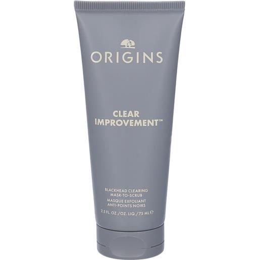 Origins clear improvement™ blackhead clearing mask-to-scrub 75 ml maschera
