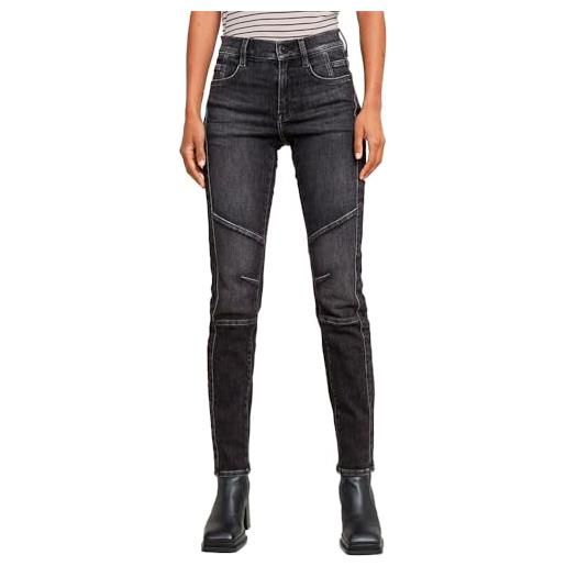 G-STAR donna ace 2.0 biker slim straight jeans, grigio (worn in fossil d25285-d535-g734), 31w / 32l
