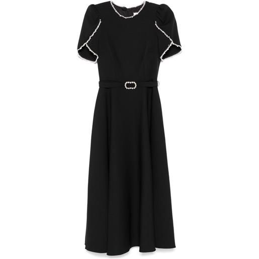 NISSA abito midi con perle sintetiche - nero