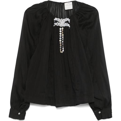 Forte Forte blusa con decorazione - nero