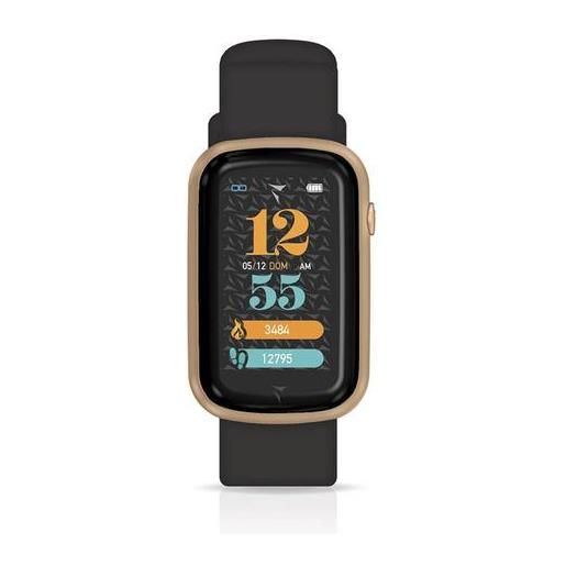Techmade smartwatch steps black golden rose