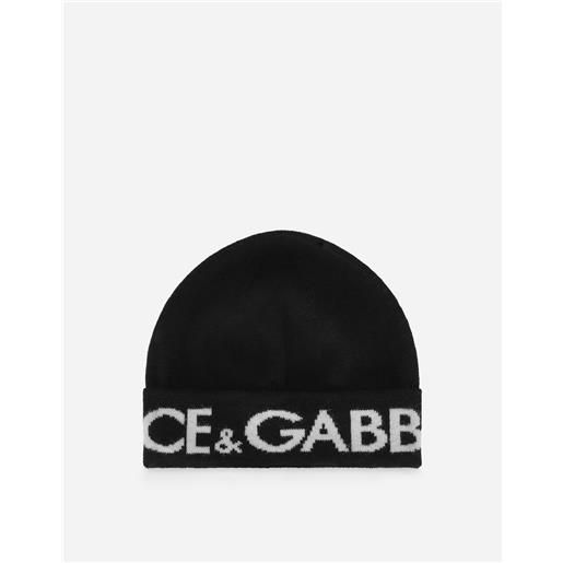 Dolce & Gabbana cappello in maglia con logo jacquard