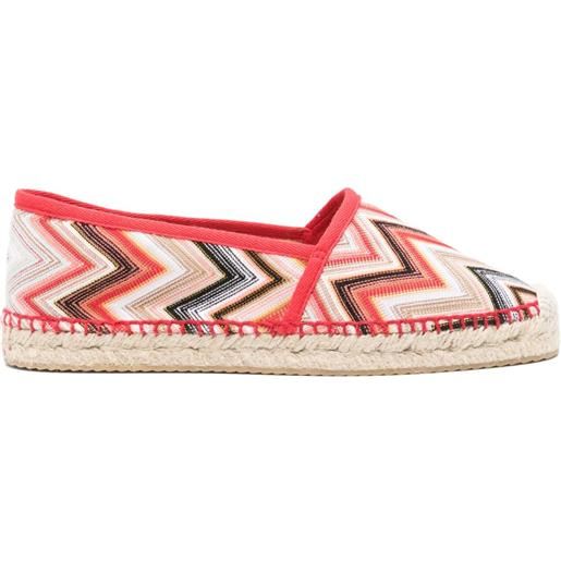 Missoni espadrilles con motivo a zigzag - rosso