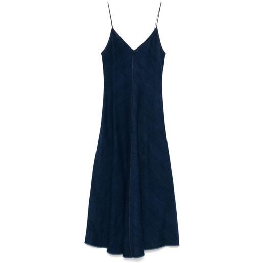 Forte Forte abito midi denim - blu