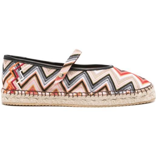 Missoni espadrilles con motivo a zigzag - toni neutri