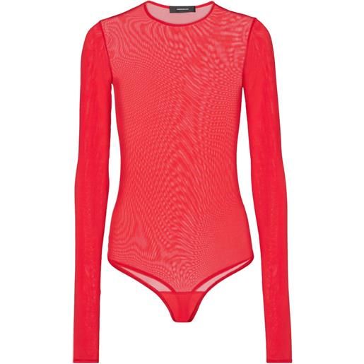 WARDROBE.NYC body semi trasparente - rosso