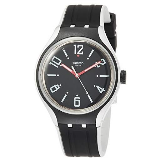 Swatch orologio Swatch x-lite yes1004 al quarzo (batteria) alluminio quandrante nero cinturino silicone