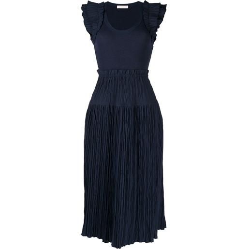 Ulla Johnson abito midi virginia a coste - blu