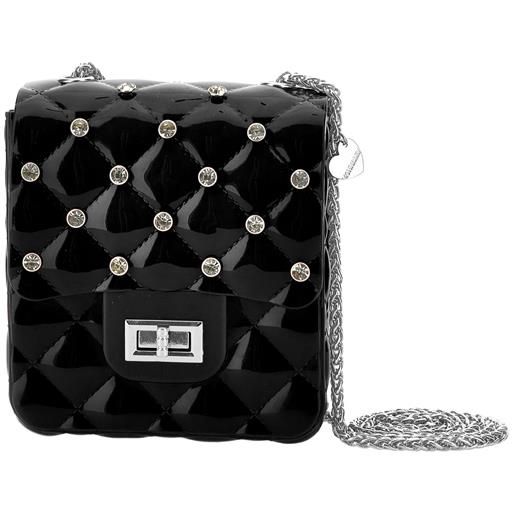 Monnalisa borsa pvc con strass