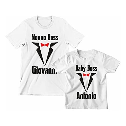 Incidiamo coppia t-shirt magliette uomo bambino nonno nipote capo baby capo regalo festa dei nonni body nonno neonato divertenti