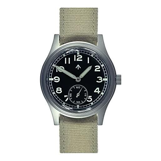 MWC 1940s/1950sdirty dozen acciaio automatico nero tessuto nato militare orologio unisex