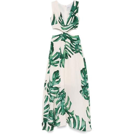 Raquel Diniz abito lungo con dettaglio cut-out - bianco