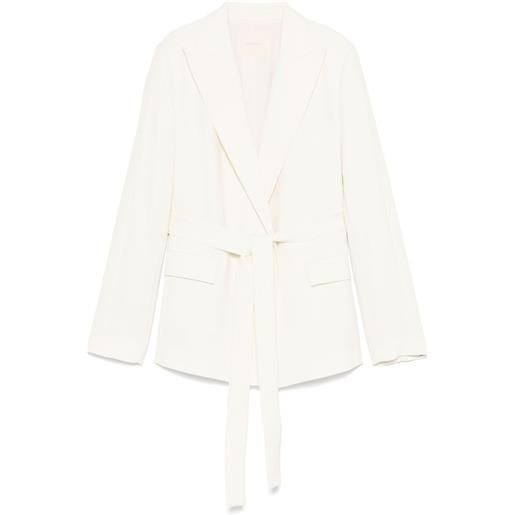 TWINSET blazer con cintura - bianco