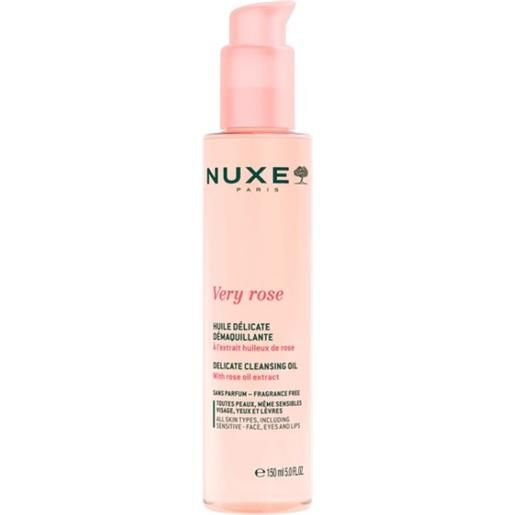 Nuxe very rose delicate cleansing oil detergente struccante viso delicato 150 ml
